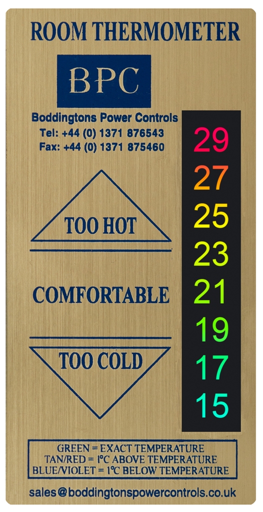 Picture of B34/GR1- BRUSHED GOLD EFFECT ADVERTISING THERMOMETERS